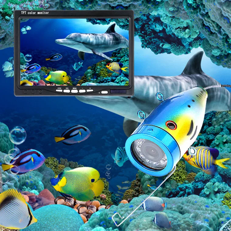 7 "ЖК-дисплей 50 м 1000tvl подводный Рыбалка видео Камера комплект, HD WIFI Беспроводной для IOS приложение для Android запись видео и сфотографировать