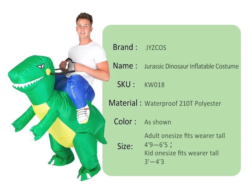 inflatable dinosaur costume