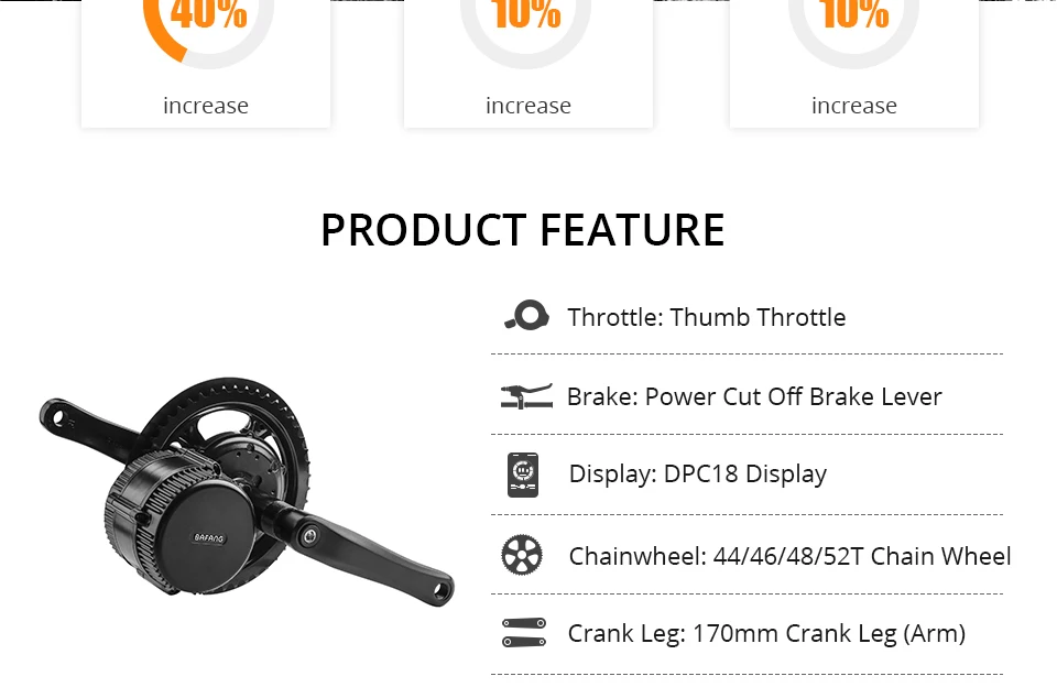 Discount BAFANG 36V 250W Mid Drive Motor Bafang BBS01 8FUN Electric Bicycle Motor Kits Mid Drive Bafang BBS01B Motor Kit C18 Display 2