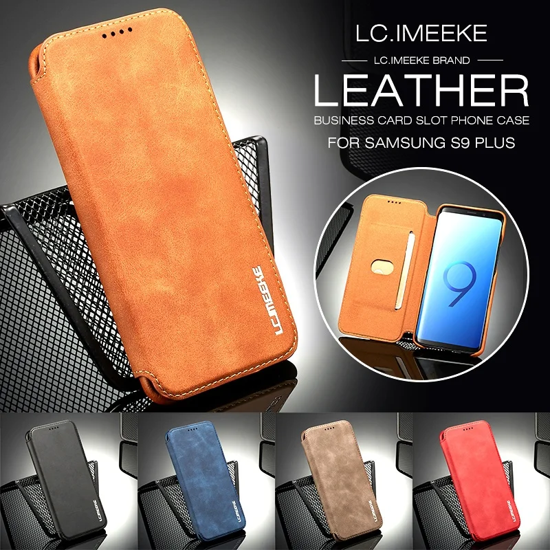 

Luxury Leather Case for Samsung S8 S9 Plus S7 Edge Note 9 8 Flip Wallet Cover for iPhone X 8 7 6 6S Plus for Huawei P20 Pro Lite