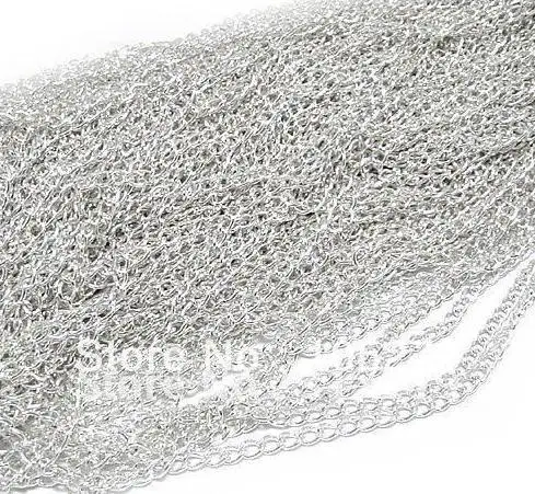 

New Arriver 10M/lot 3MM Chains 925 Sterling Silver Plated Chain Alloy/Metal Chain Top Quality Fashion Jewelry New Free Shipping