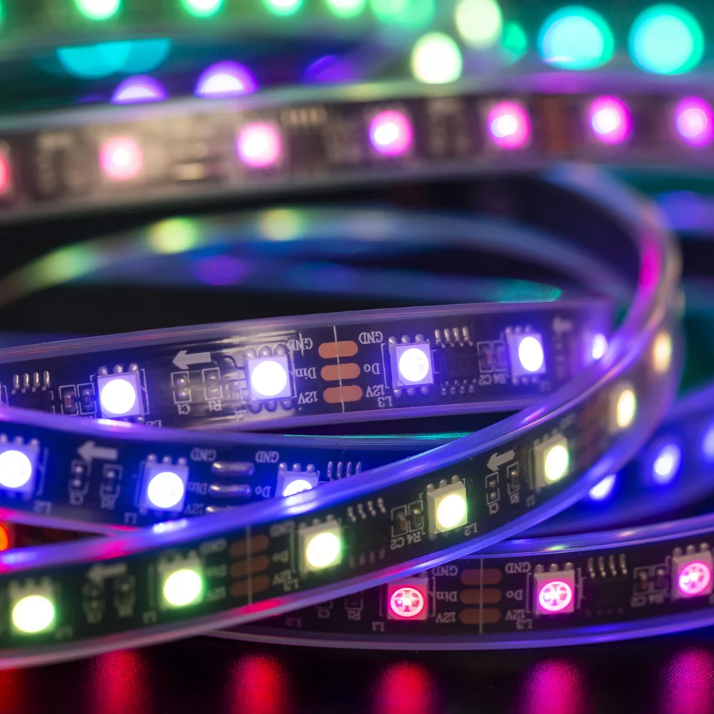WS2811 5050 SMD RGB лента 30/48/60/96/144 светодиодов/м адресуемые светодиодные пиксели внешний