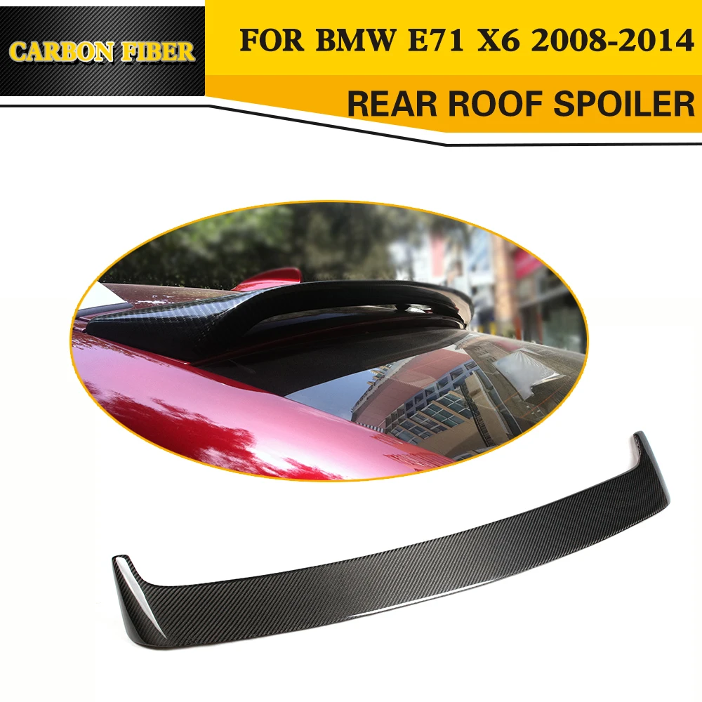 Карбоновый спойлер на крыше автомобиля для губ для BMW X6 E71 2008-2013