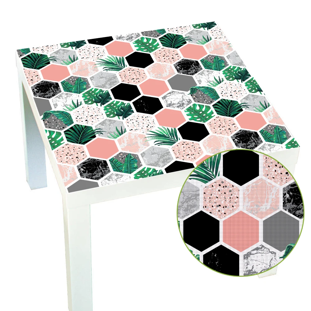 

Wall table stickers Color mosaic pattern table renovation table stickers waterproof and oil-proof table stickers 55 cm * 55 cm