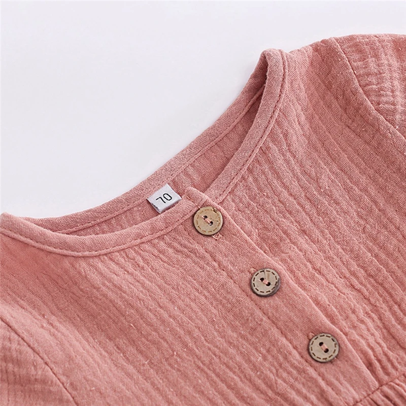 2019 New Arrival Kid Baby Girls Dress Long Sleeve Toddler Newborn Baby Girls Long Sleeves Button Princess Dress Clothes V9# (10)