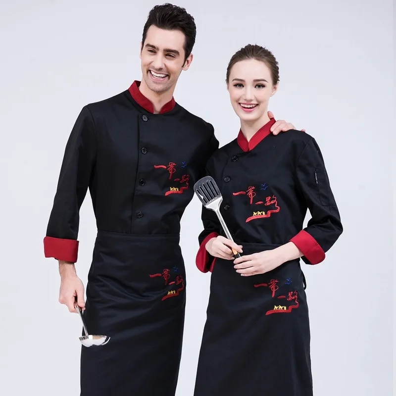 

Autumn&Winter Restaurant Coffee Bar Man Woman Chef Jacket Long-sleeve Cook Suit Work Wear Classical Cook Clothes B-6519