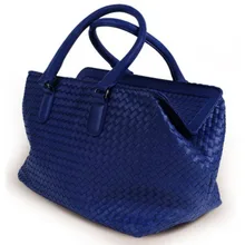 Женская тканая кожаная сумка с двойным верхом и ручкой, сумка для путешествий, сумки для путешествий, новая мода