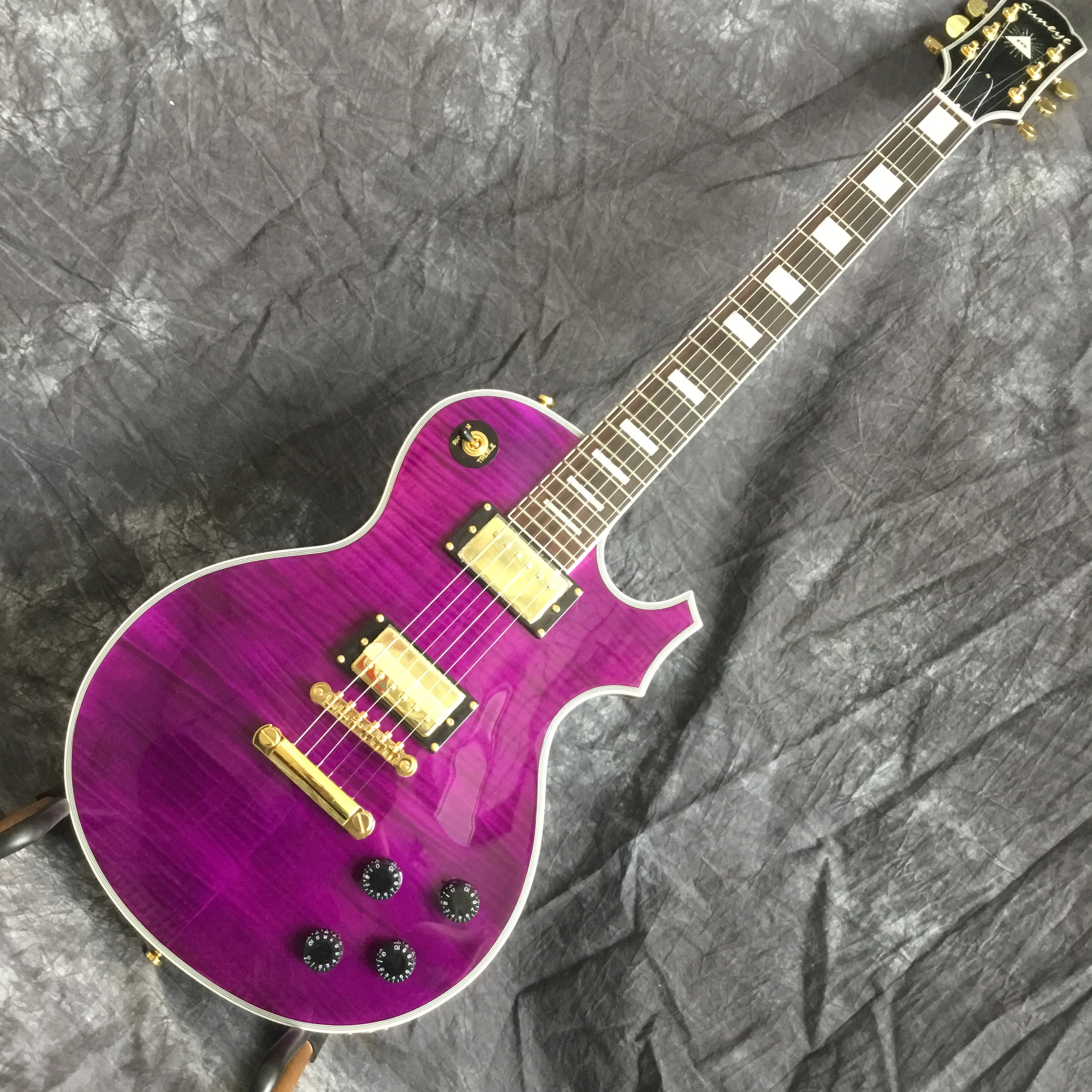 

suneye 2019 The Collector's Choice 1959 Paul Custom Shop Purple Electric Guitar Freeshipping With Hardcase