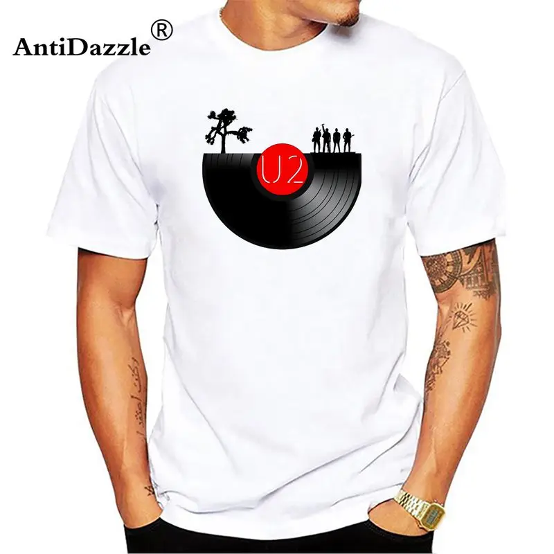 

Antidazzle T Shirt Men's U2 Pure Cotton Short Sleeve U O Neck Tshirt Adult 2 Clothing 2017 Funny T-shirt For Men
