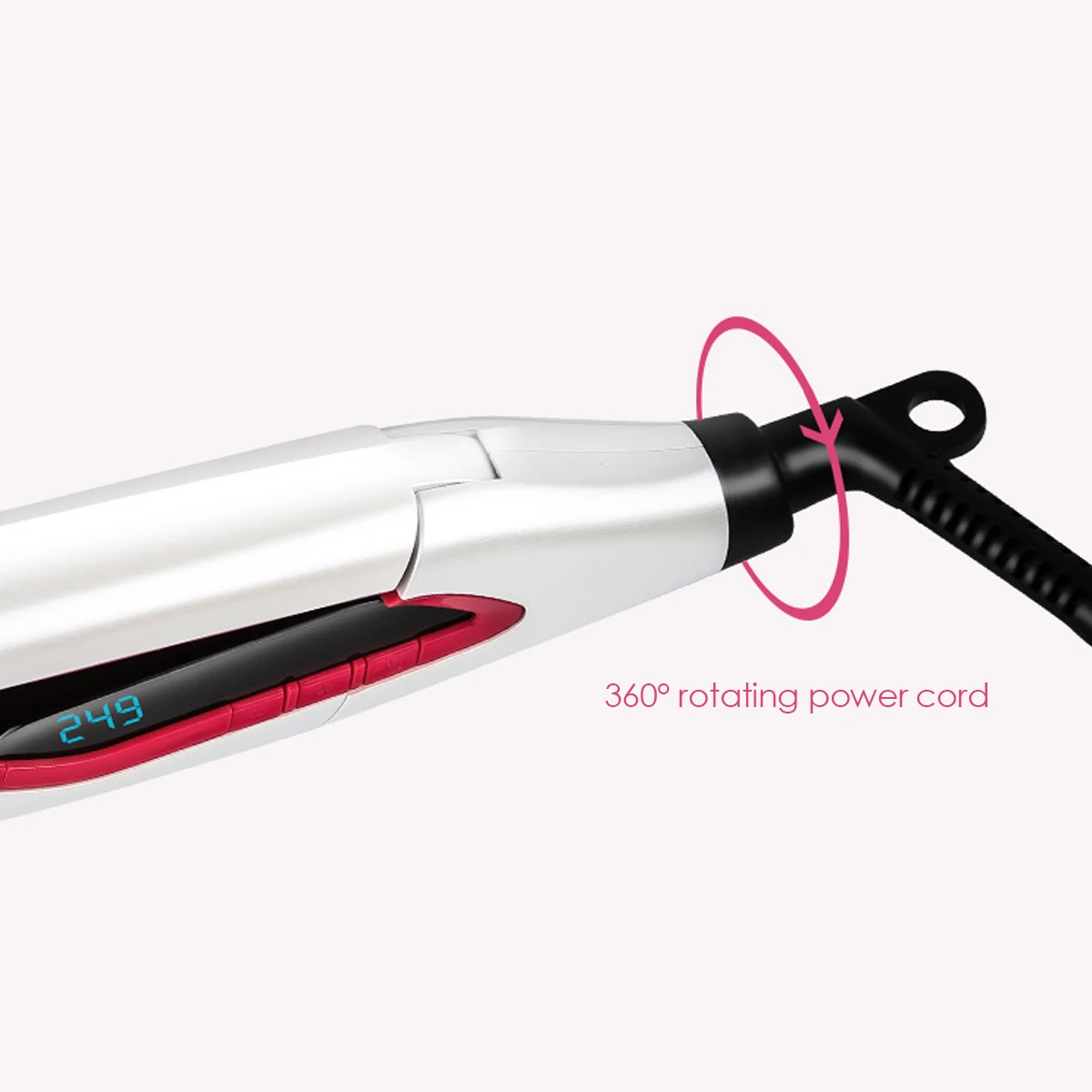 Hair Straightener Curling Iron Travel Tourmaline Ceramic Flat Iron with Display& Accurate Temp Control for All Hair Types