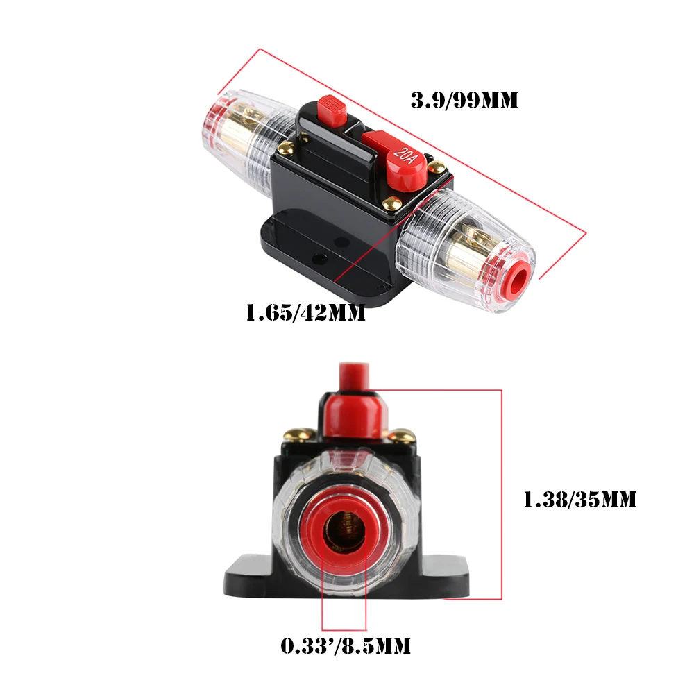 Car Inline 100//150//200//300 Amp DC Circuit Breaker Manual Reset Switch 12-24v US