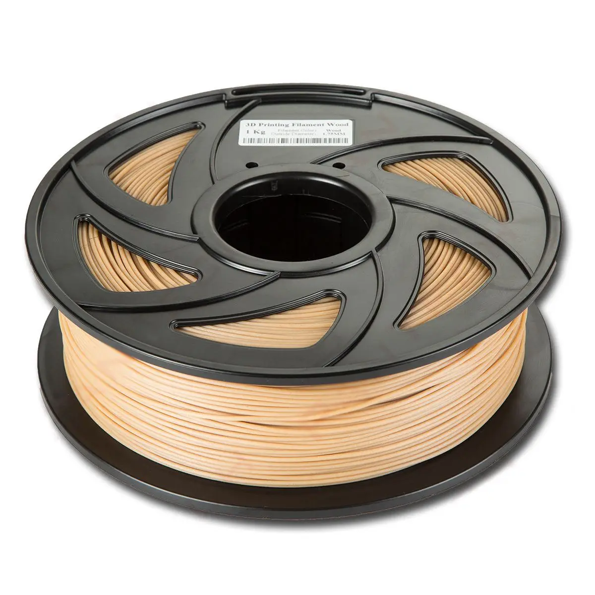 

3D Printer 1KG Printing Filament 1.75m Wood,1 Roll Black + light browz