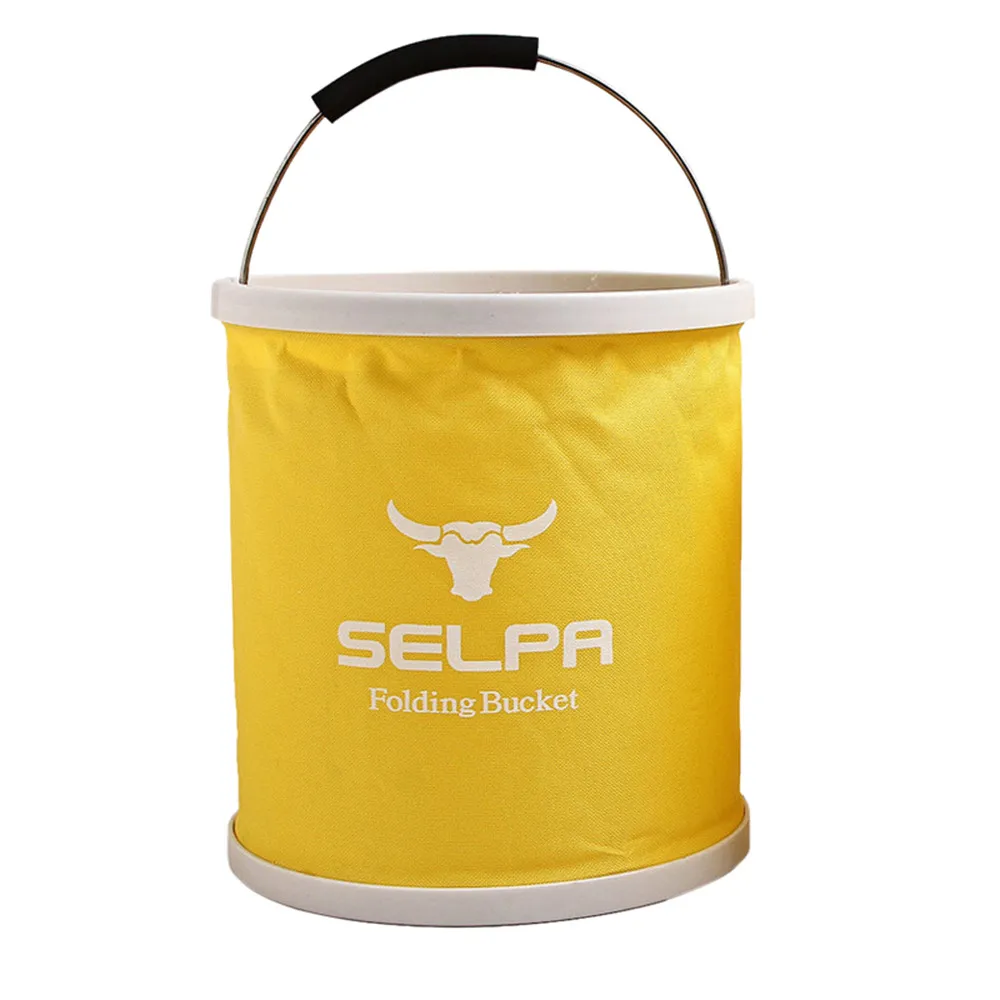  Outdoor Folding Bucket Camping Bucket Environmental Friendly Portable Folding Barrel 11L Travel Hiking Sport #3S27 (6)