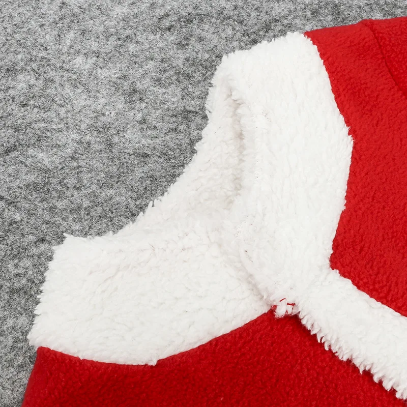 Красный Рождественский для маленьких мальчиков комбинезон шляпа флис зимние новорожденных Санта костюмы Комбинезоны наряд Платье для маленьких девочек Рождественские комбинезоны Кепки