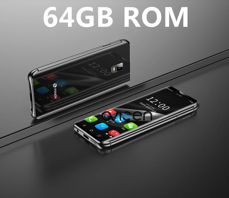 64GB Black Роскошный супер мини 4G мобильный телефон K-TOUCH i10 3,46 дюймов изогнутый экран 16 Гб/32 ГБ/64 Гб rom Android 8,1 Лицо ID маленький смартфон - Цвет: 64GB Black