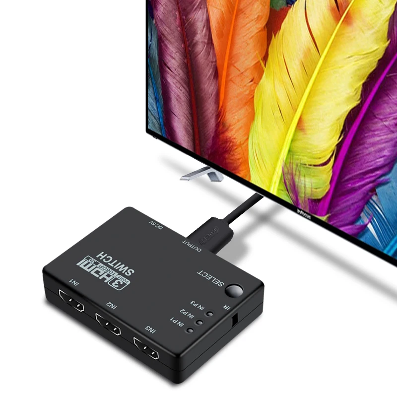 3x1 HDMI сплиттер 3 порта концентратор коробка автоматический переключатель 3 в 1 выход Switcher 1080p HD 1,4 с пультом дистанционного управления для HDTV XBOX360 PS3 проектор