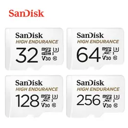 SanDisk высокая выносливость микро флэш-память SD карта 32 Гб 64 Гб 128 ГБ 256 Гб класс 10 U3 V30 100 МБ/с./с tf карта для вождения рекордер