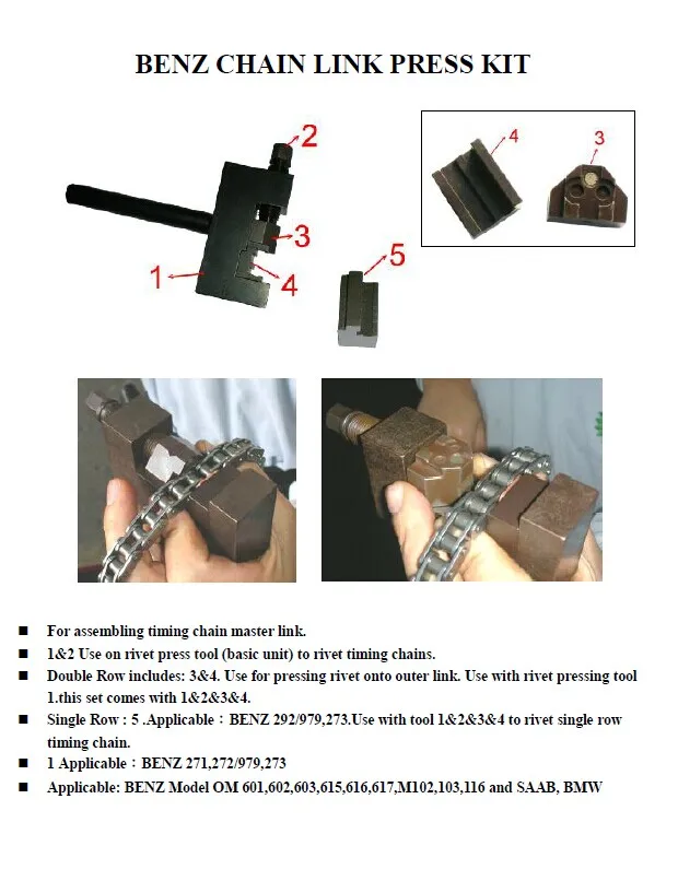 24pcs Engine Timing Chain Removal Installer CHAIN