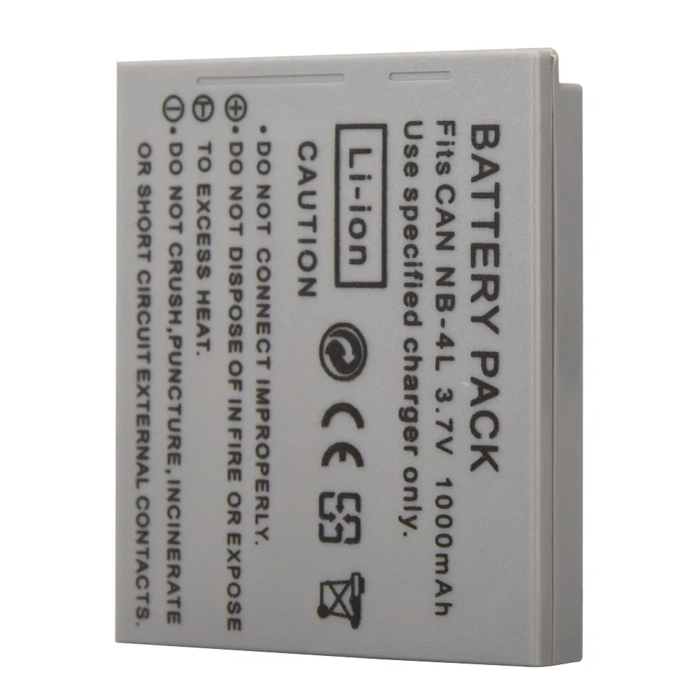 1000mAh NB 4L NB4L NB 4L Batteries for Canon IXUS 30 40 50 55 60 65 80 ...