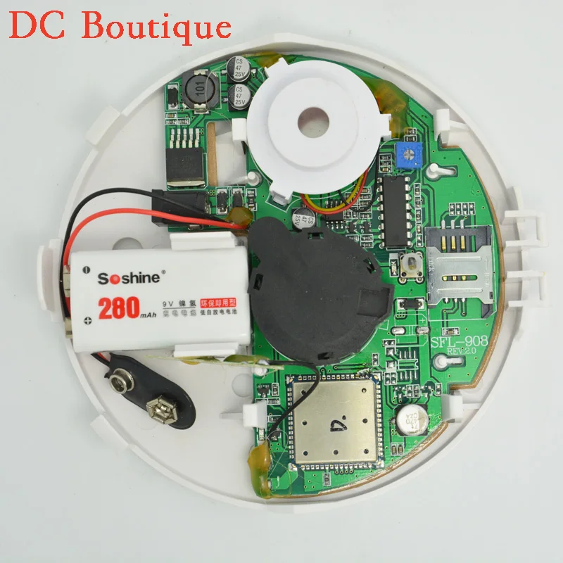 GSM Photoelectric Smoke Detector Compatible with UL217 standard home security fire alarm