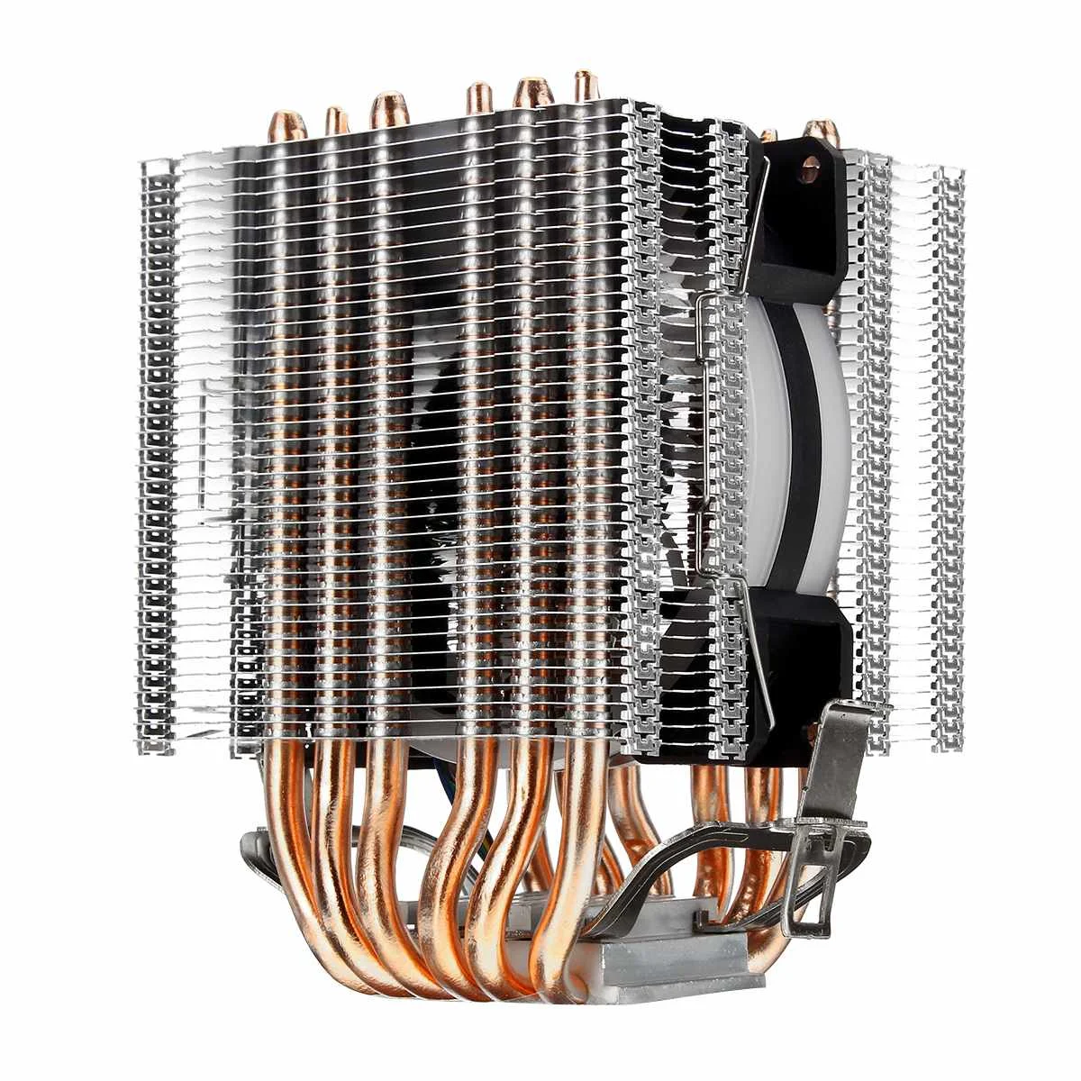 3pin 1 fan Процессор кулер вентилятор Радиатор охлаждения 6 Медь с тепловым стержнем heat pipe 3/4 Pin коробка передач с Вентилятор Кулер для Intel 775/1150/1151/1155/1156/1366 и AMD все платформы - Цвет лезвия: 3pin 1 fan