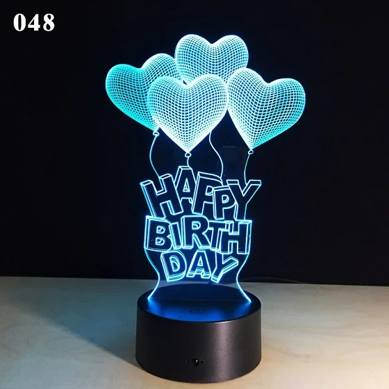 I Love You подарки на день Святого Валентина 3D визуальная Оптическая иллюзия красочная романтическая девушка друг Сюрприз подарок на день рождения для свадебной вечеринки - Цвет: 048