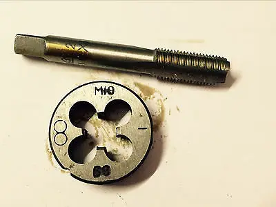 1 шт. HSS машина M10 x 1 мм зажигания Нажмите и 1 шт. M10 x 1 мм Die Threading Инструмент