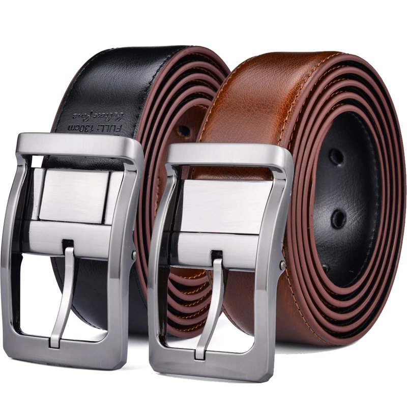 

Reversible Leather Belt - Casual for Mens Jeans with Double Sided Strap leather belt