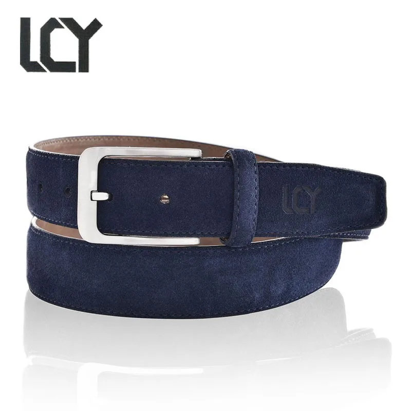 [LCY] Mens Belts Luxury Suede Leather Belt for Men Hot Mens Designer Belts Metal Pin Buckle ...