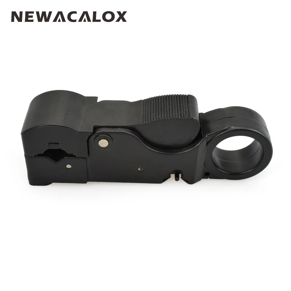 

NEWACALOX Coaxial Cable Wire Stripper Automatic Cutter Plier Electric RG Automatic Adjustable Stripping Tools
