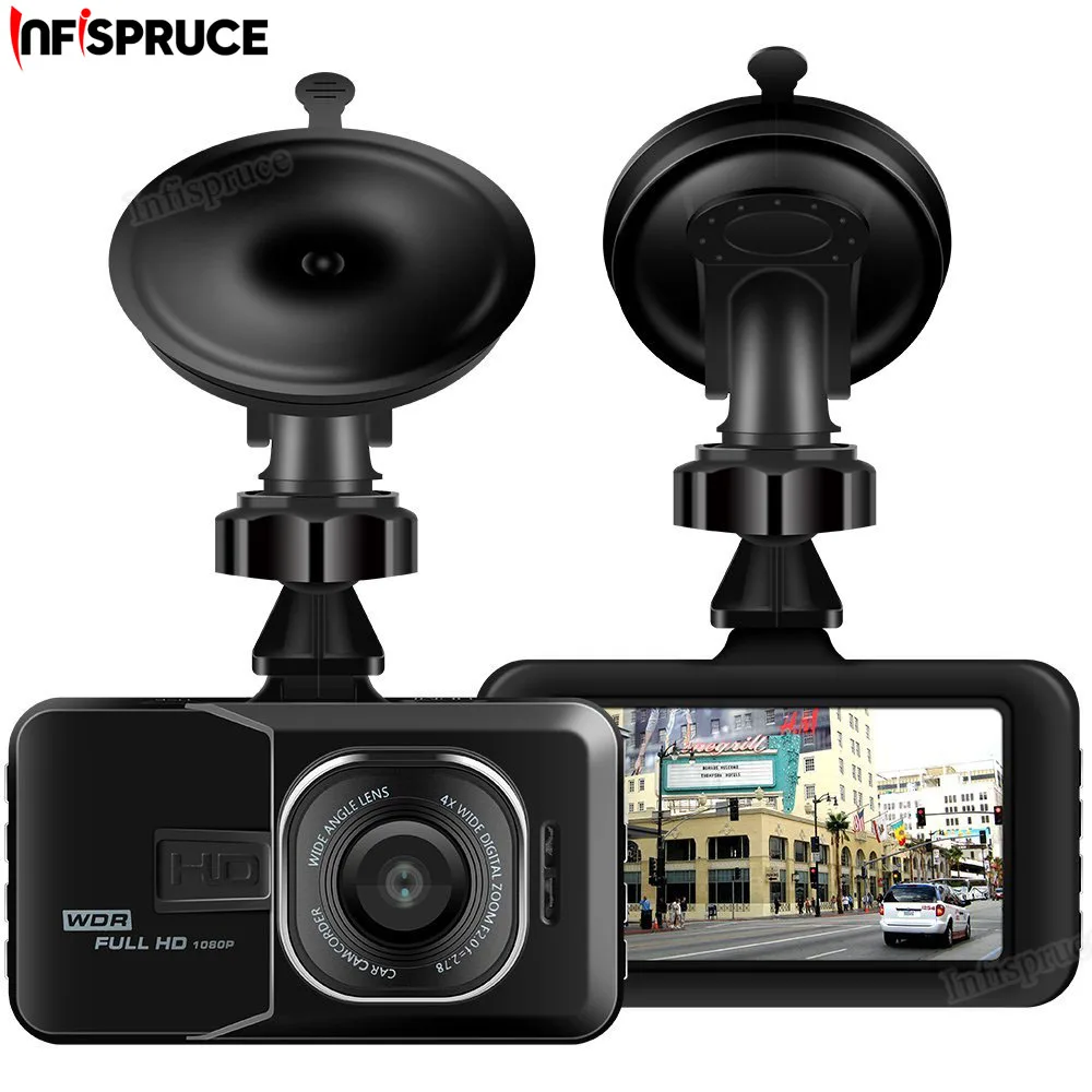 

Infispruce Car DVR 1080P FHD 170 Degree Wide Angle Dashboard Camcorder Black Box 3.0" Screen Night Vision DVR Rear Camera Motion