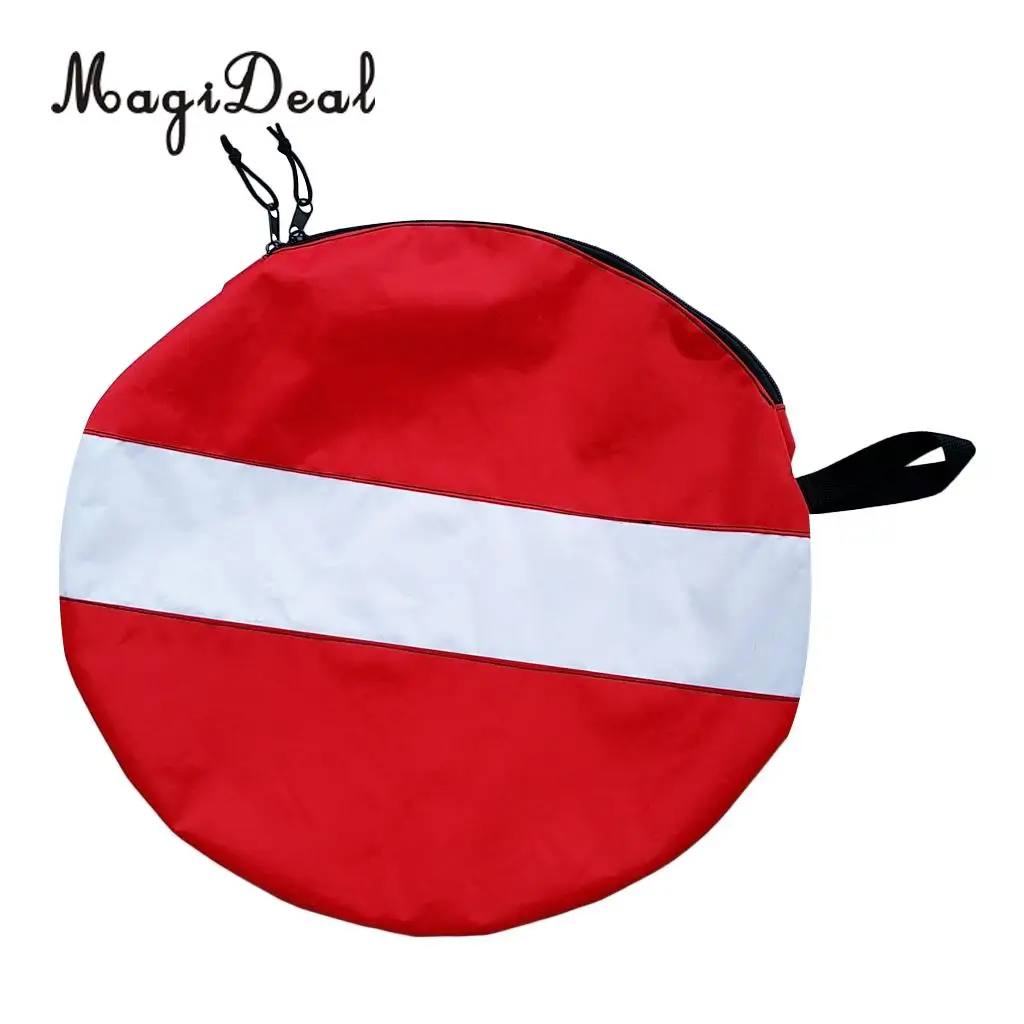 MagiDeal Dive Hose Pack Round Zipper Dive Flag Scuba Diving Snorkeling Hose Mouthpiece Regulator Gear Bag Freediving  