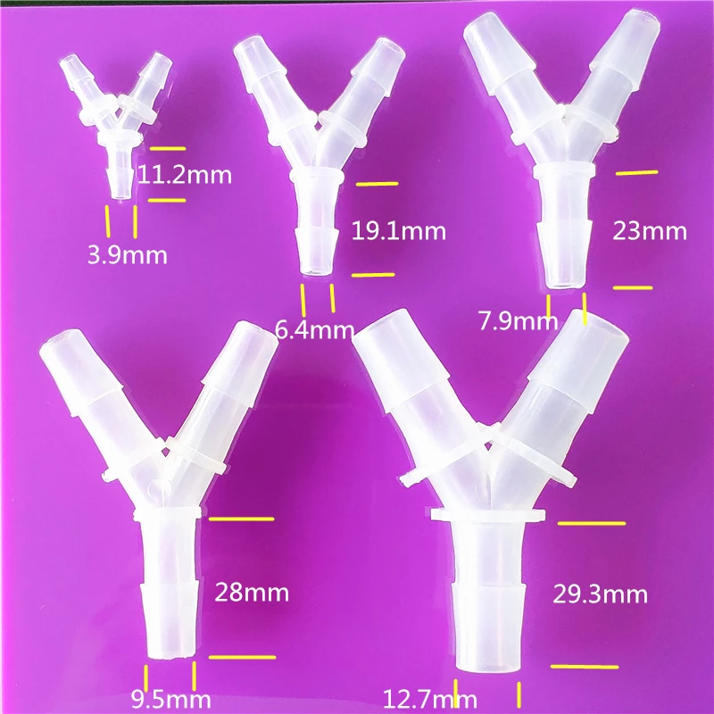 1 шт. K501B 3,9-12,7 мм y-образный шланг, тройник, пластиковый шланг, соединители для водопроводных труб, 5 размеров, аквариумная трубка, продается в убыток, США, Беларусь