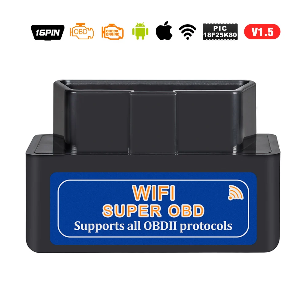 Супер Мини ELM 327 Bluetooth V2.1 OBDII автоматический сканер elm327 wifi v1.5 работает на Android/IOS ELM327 USB Mini 100 шт./лот - Цвет: WIFI V1.5