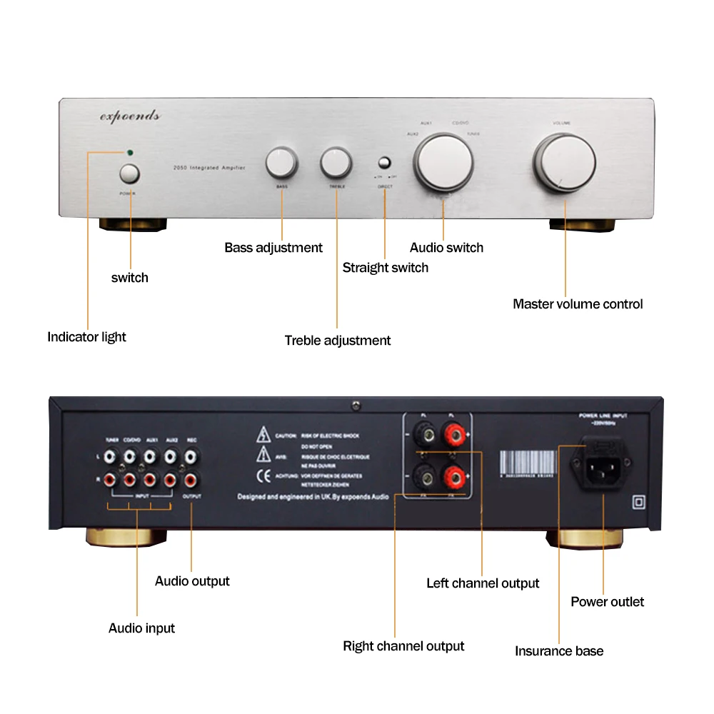 ROYANGES 2050 power amplifie class d 2.1 Stereo Power Amp 160W*2 ROYANGES 2050 power amplifie class d 2.1 Stereo Power Amp 160W*2