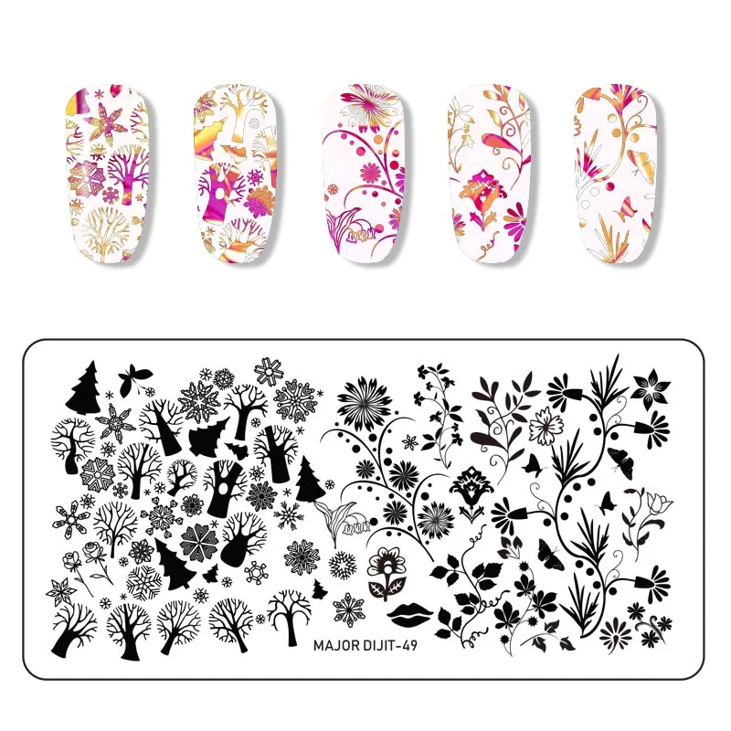 

10pcs/set Flowers Geometric Patterns DIY Nail Stamping Plates Nail Art Stamping Template Image Plate Nail Print Tools