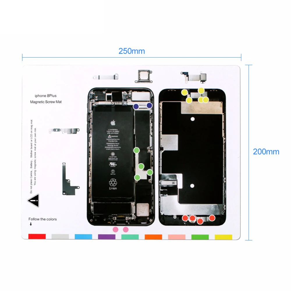 

1PC Professional Magnetic Screw Mat Technic iPhone 8 Opening Repair Tool For iPhone