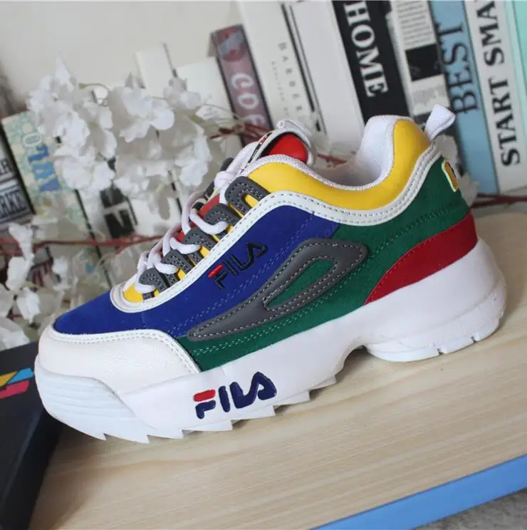 2018 FILAS Disruptor II 2 Men and Women Sneaker Running Shoes White summer Increased Outdoor Sneaker size 36-44