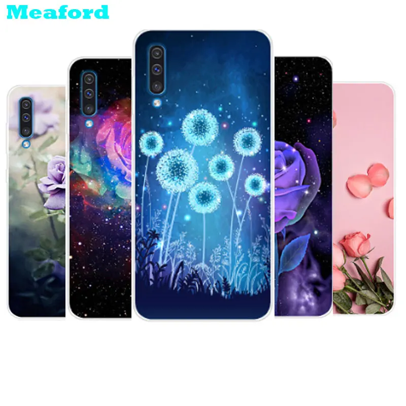 

For Samsung Galaxy A50 Case A 50 2019 Cover Silicone TPU Soft Phone Case For Samsung A50 A505F A10 A30 Capa Coque Slim Flower