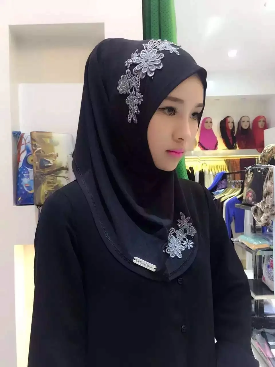 

Muslim Inner Hijab Headscarf Abaya Headgear Malaysia Islamic Embroidery Instant Hijab Scarf Bandanas Hooded Wraps Bonnet Shawl