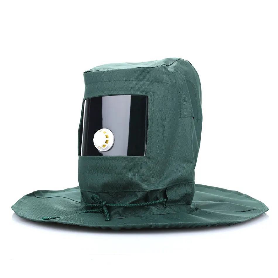 

Dustproof Sand Blasting Hood Anti Wind Dust Protective Multifunctional Sand Blasting Mask Breathable Sand Blasting Cap