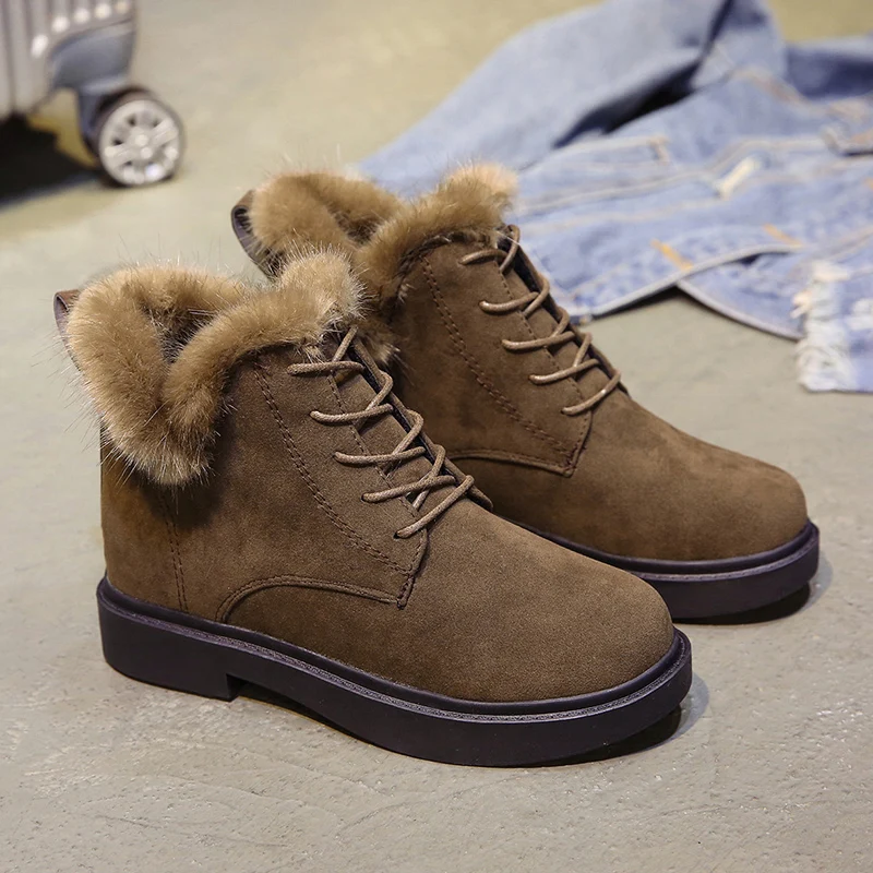 

YRRFUOT Winter New Keep Warm Martin Boots High Top Outdoor Women's Casual Shoes Brand Non-slip Comfortable Cotton Shoes Zapatos