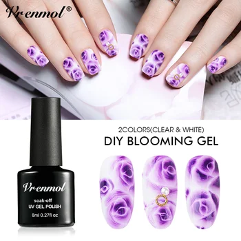

Vrenmol 2 Colors Blossom Effect Gel Polish DIY Nail Art Design Blossom Flowers Painting Draw Gel Varnish UV Nail Gel Lacquer
