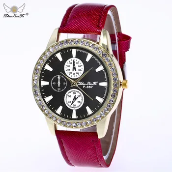 

2018 New Diamond Large Dial Leather Strap Watch Casual Fashion Personality Trend Women's Quartz Watch