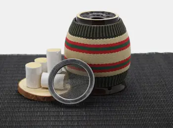 

Moxibustion massage cup Double-layer portable moxibustion ceramic scraping tank