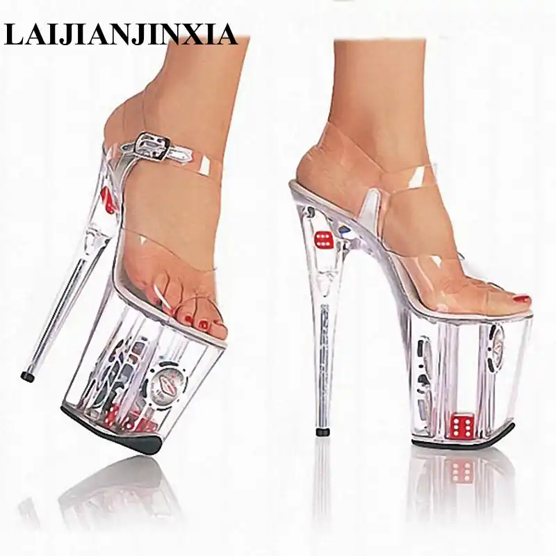 LAIJIANJINXIA High Heels Crystal Shoes 