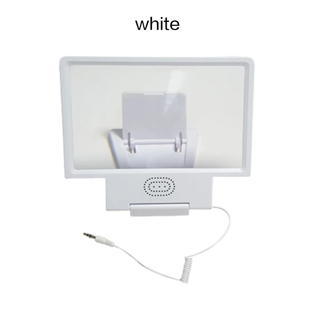 3D экран усилитель мобильного телефона увеличительное HD Подставка для видео складной экран увеличенная защита глаз держатель телефона - Цвет: Белый