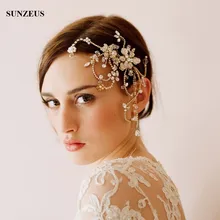 Золотая расческа для волос, высокое качество, Кристальный свадебный аксессуар для волос, SQ0185