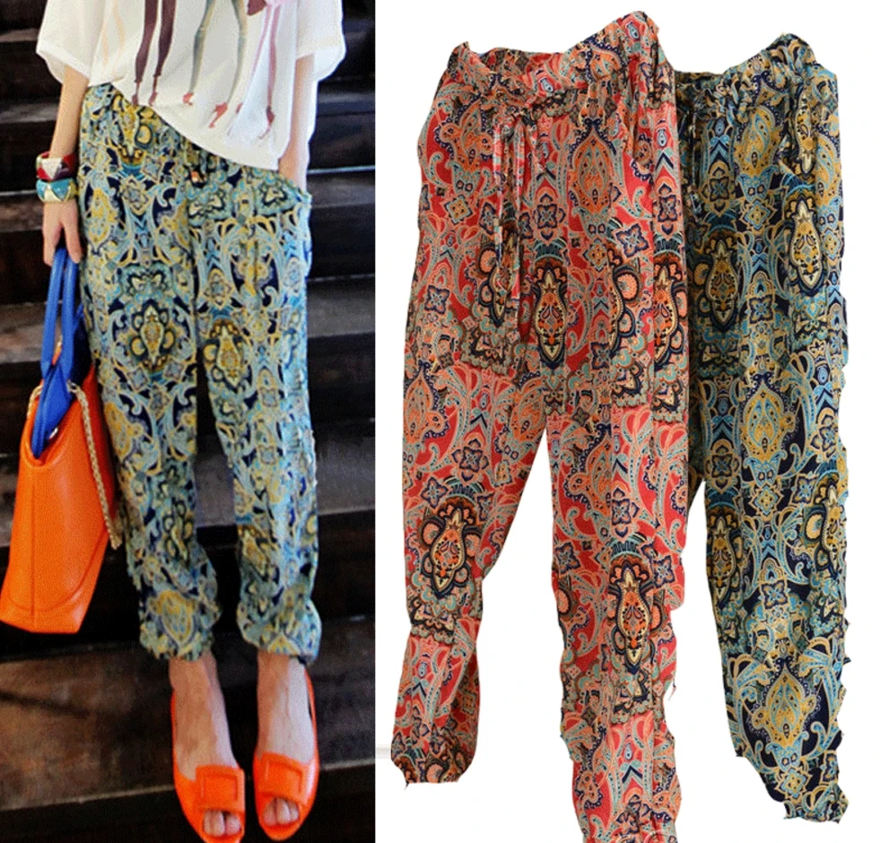 floral pattern pants