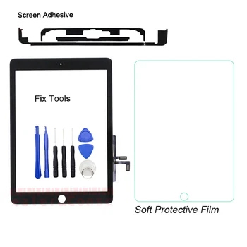 

1Pcs For iPad Air (2013 Version) A1474 A1475 A1476 Touch Screen Digitizer Outer Panel Front Glass+Tools+Sticker+Protect Film